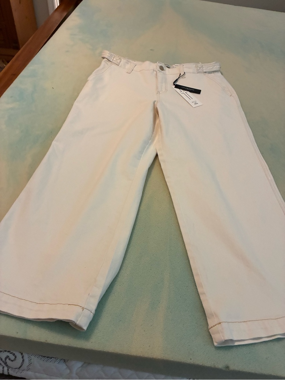 Liverpool Light Cream High-Rise Pants